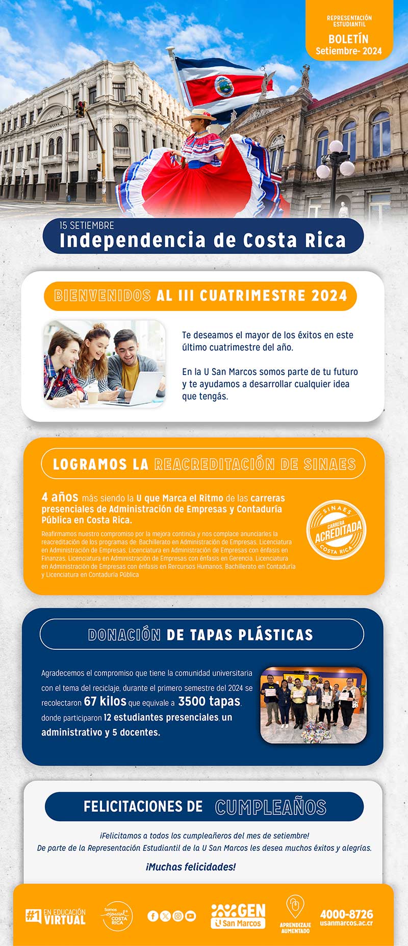 Boletín de Representación Estudiantil Septiembre 2024