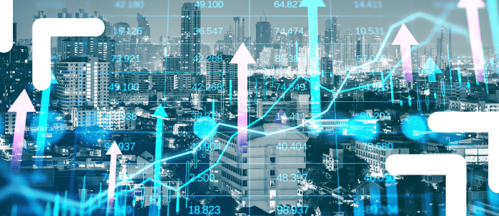 Concepto de inversiones con gráficas