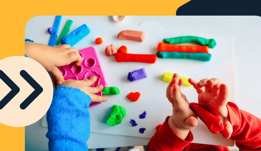 Niños utilizan diferentes materiales didácticos para su aprendizaje